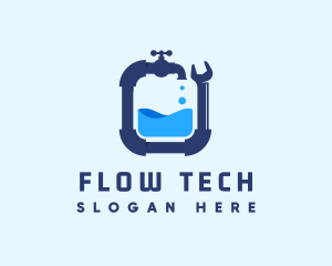 Faucet Pipe Plumbing logo