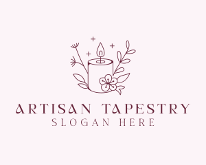 Floral Artisanal Candle logo design