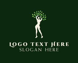Feminine Tree Leaves logo