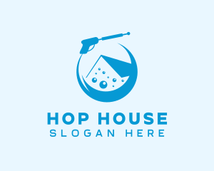 Pressure Washing House logo design