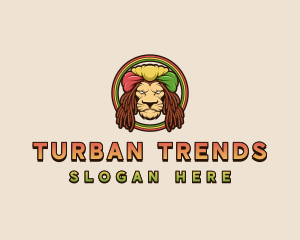 Rastafari Lion Turban logo design