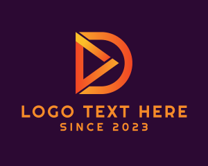 Media Player Letter D logo