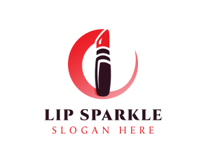 Red Beauty Lipstick logo design