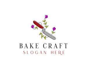 Baking Spatula Knife logo design