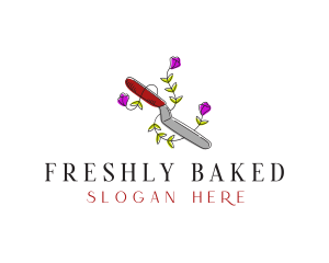 Baking Spatula Knife logo design