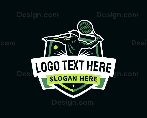 Tennis Player Sports Logo