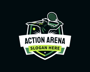 Tennis Player Sports logo
