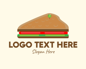 Flatbread - Sandwich Snack Cafeteria logo design