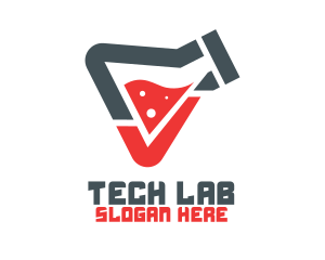 Chemistry Lab Flask logo design