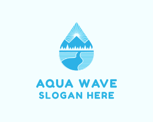 Nature Water Drop logo design