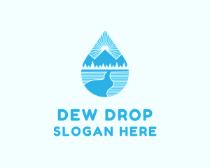 Nature Water Drop logo design