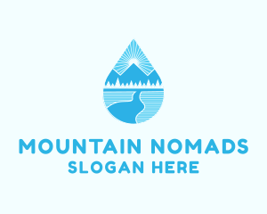 Nature Water Drop logo design