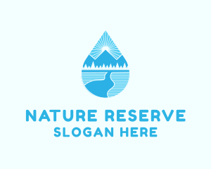 Nature Water Drop logo design