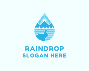 Nature Water Drop logo