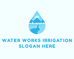 Nature Water Drop logo design