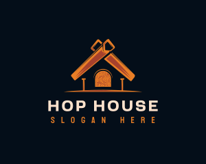 House Saw Construction logo design