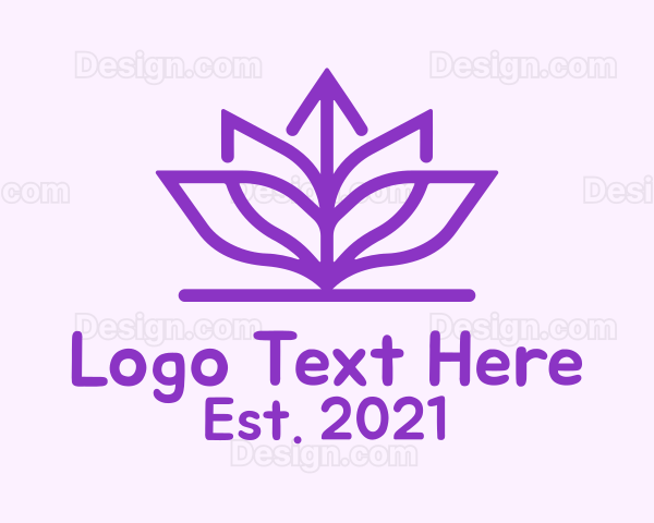 Purple Lotus Flower Logo