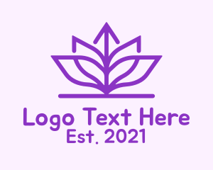 Purple Lotus Flower  logo