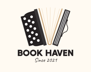 Musical Accordion Book  logo design