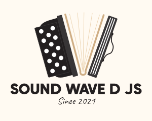 Musical Accordion Book  logo design