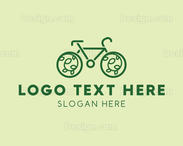 Eco Green Bicycle Logo