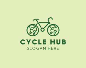 Eco Green Bicycle logo design