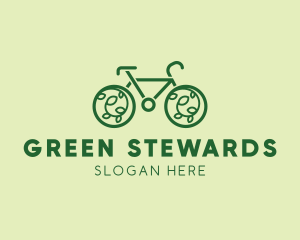 Eco Green Bicycle logo design