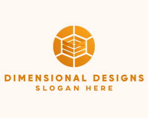 Modern 3D Digital Cube logo design