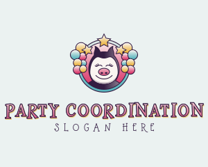 Pig Party Balloons logo design