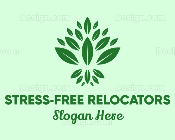 Organic Green Leaves Logo