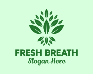 Organic Green Leaves logo design