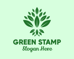 Organic Green Leaves logo design