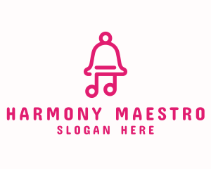 Pink Music Bell  logo design