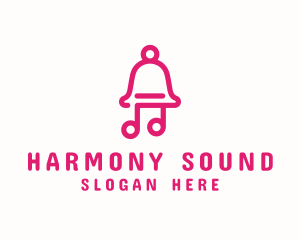 Pink Music Bell  logo design