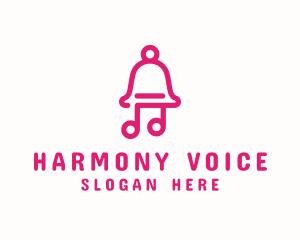 Pink Music Bell  logo design