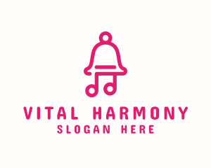 Pink Music Bell  logo design