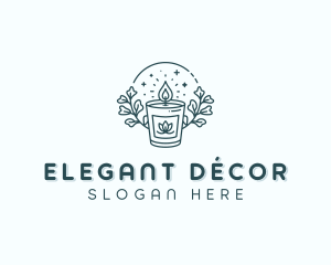 Floral Candlelight Decoration logo design