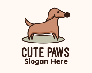 Brown Dachshund Dog logo