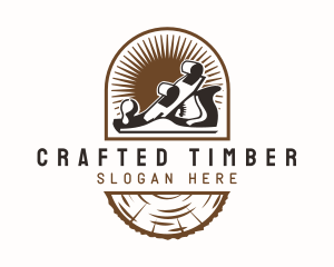 Woodworking Planer Log logo design