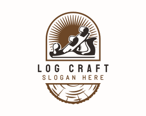 Woodworking Planer Log logo design