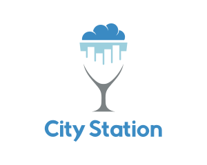 City Bar Drinking logo design