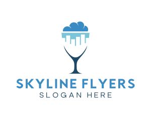 Skyline Bar Drinking logo design