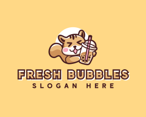 Bubble Tea Squirrel logo design