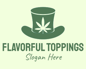 Marijuana Top Hat logo design