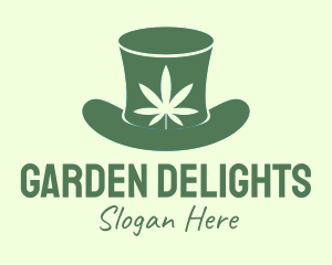 Marijuana Top Hat logo design