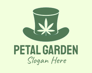 Marijuana Top Hat logo design