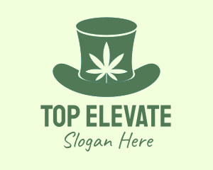 Marijuana Top Hat logo design