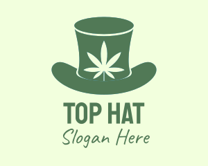 Marijuana Top Hat logo design