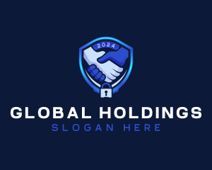 Hands Security Lock logo design