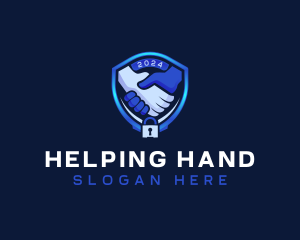 Hands Security Lock logo design